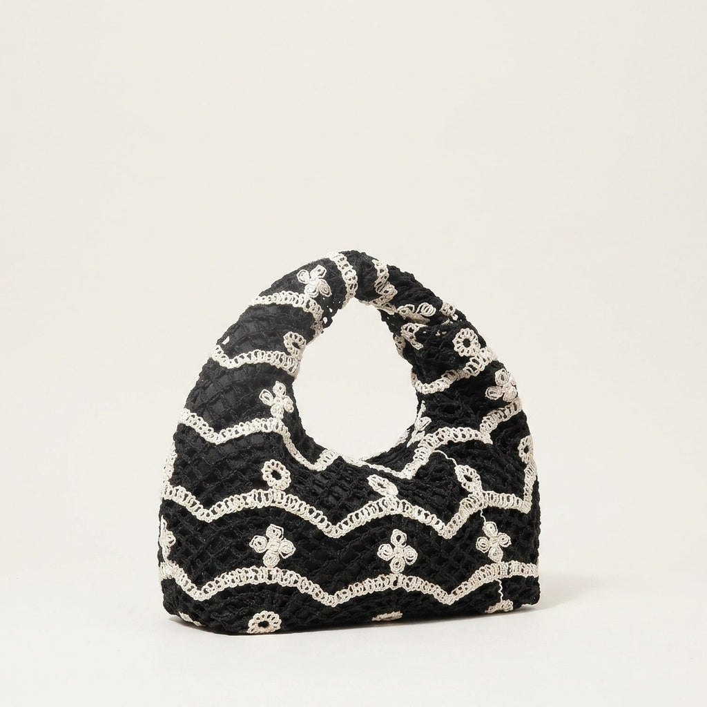 Sac Tendance Crochet Floral Ivoire — BelleTrousse