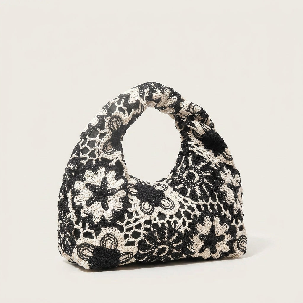Sac Tendance Crochet Floral Ivoire — BelleTrousse