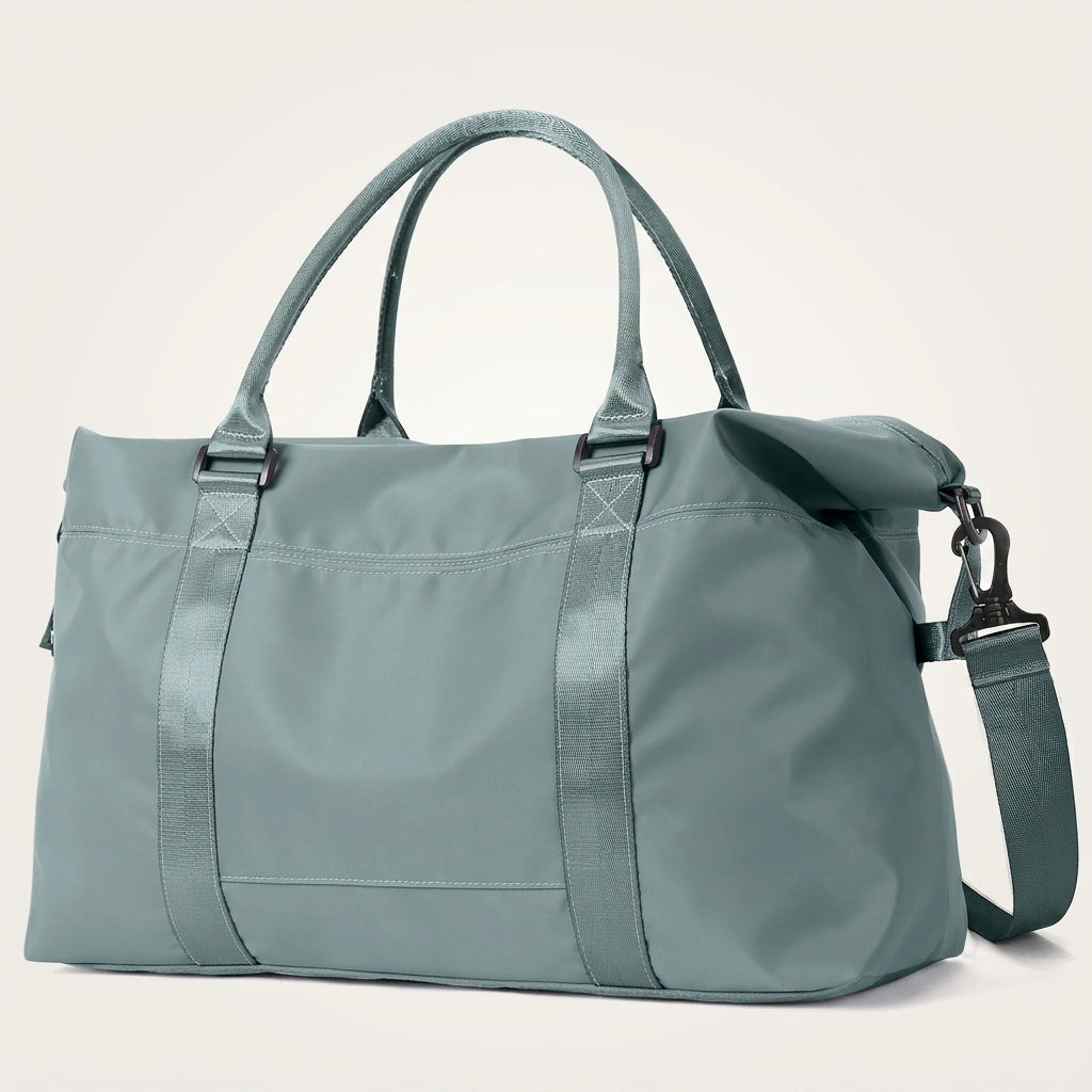 Sac de Voyage Pied-de-Poule Noir & Crème — BelleTrousse