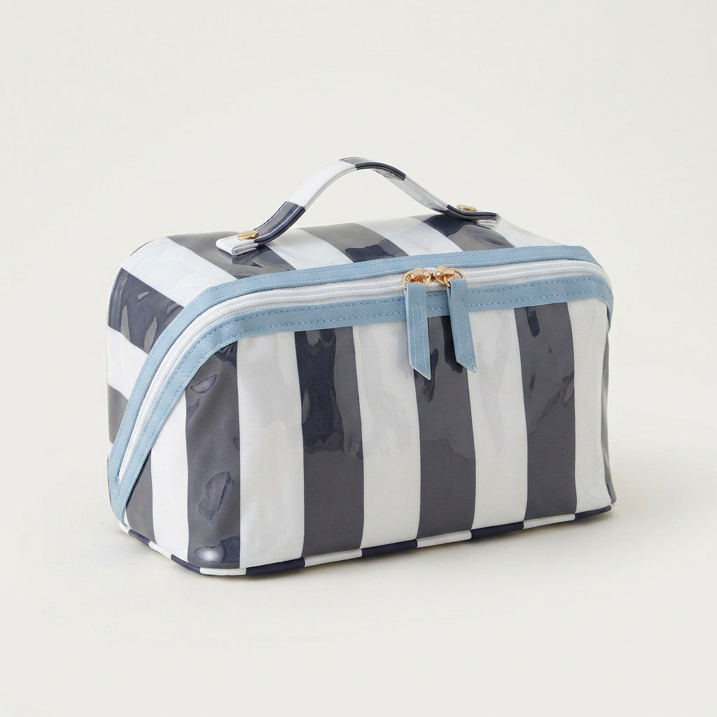 Vanity de Voyage Rayures Rose Corail — BelleTrousse