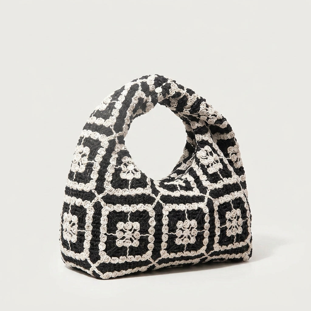 Sac Tendance Crochet Floral Ivoire — BelleTrousse