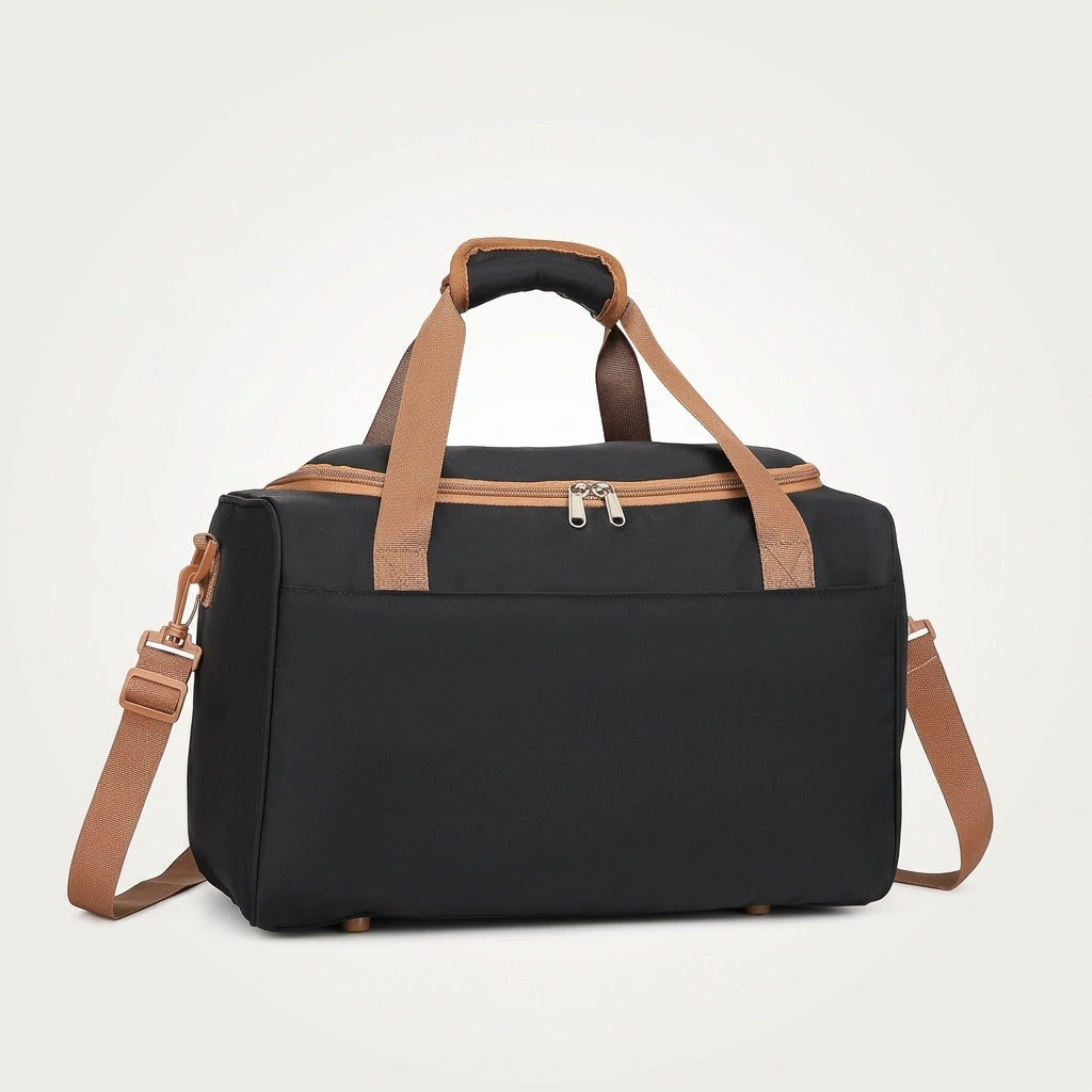 Kono 40x30x20cm Under-seat travel bag, hand luggage 20 L, space-saving for Ryanair & EasyJet, gray/brown