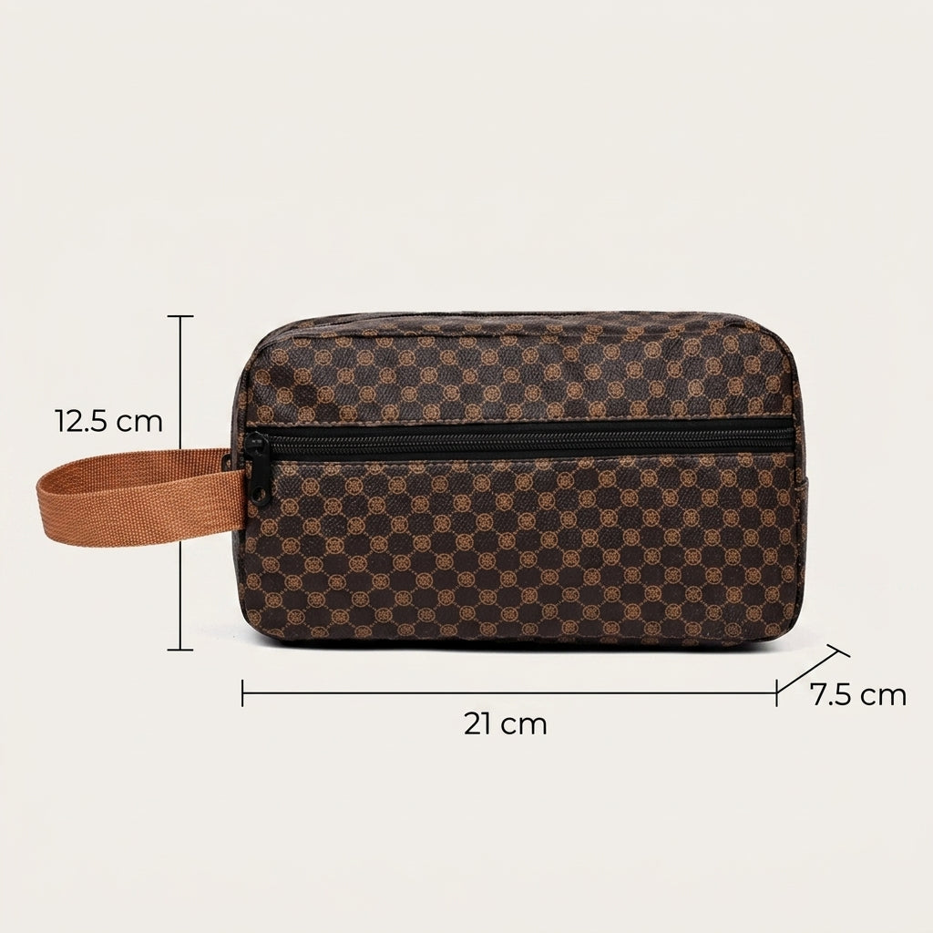 Vanity de Voyage Damier Marron & Camel — BelleTrousse