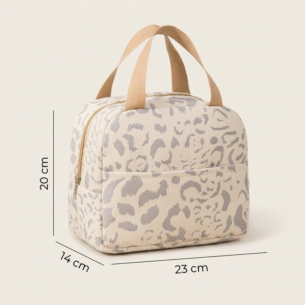 Vanity de Voyage Imprimé Léopard Beige — BelleTrousse