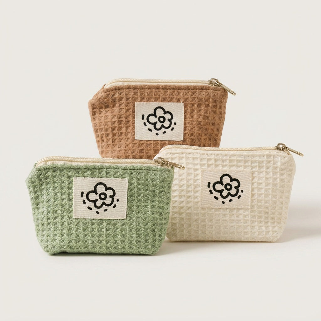 Trousse de Maquillage Gaufré Fleur — BelleTrousse