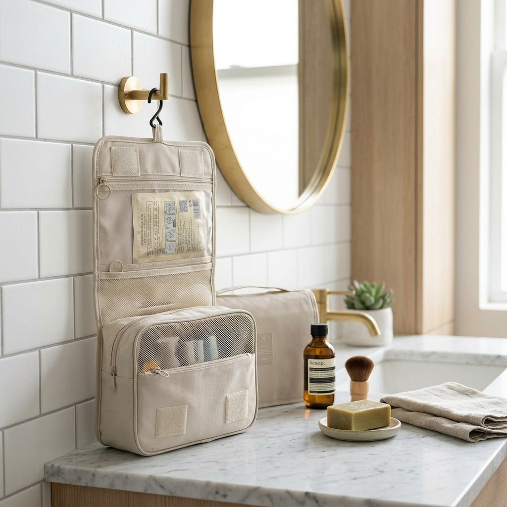 Vanity de Voyage Suspendu Crème — BelleTrousse