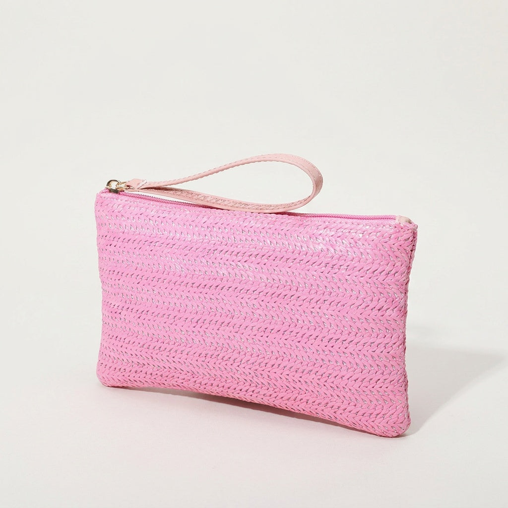 Pochette Tendance Paille Tressée Ivoire — BelleTrousse