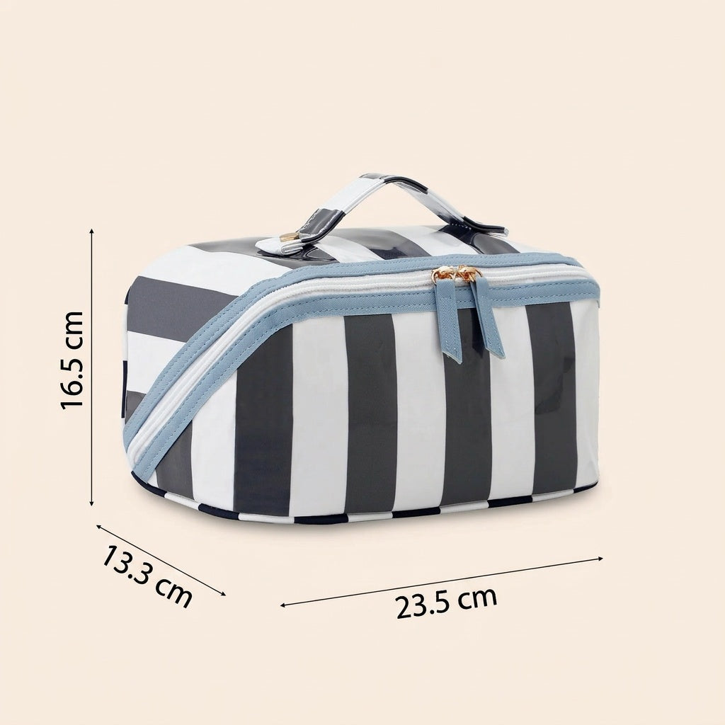 Vanity de Voyage Rayures Rose Corail — BelleTrousse